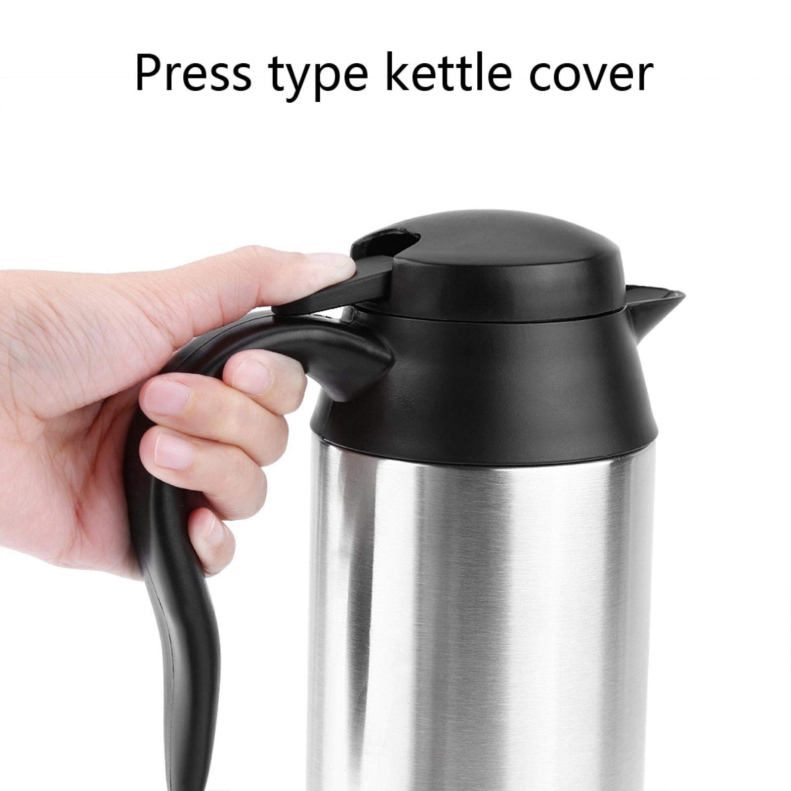 750 Ml 12 V Encendedor de Cigarrillos de Acero Inoxidable para Coche, Taza para Hervidor de Agua, Termos Eléctricos de Viaje, Taza para Calentar el Coche para Agua Caliente, Café, Té