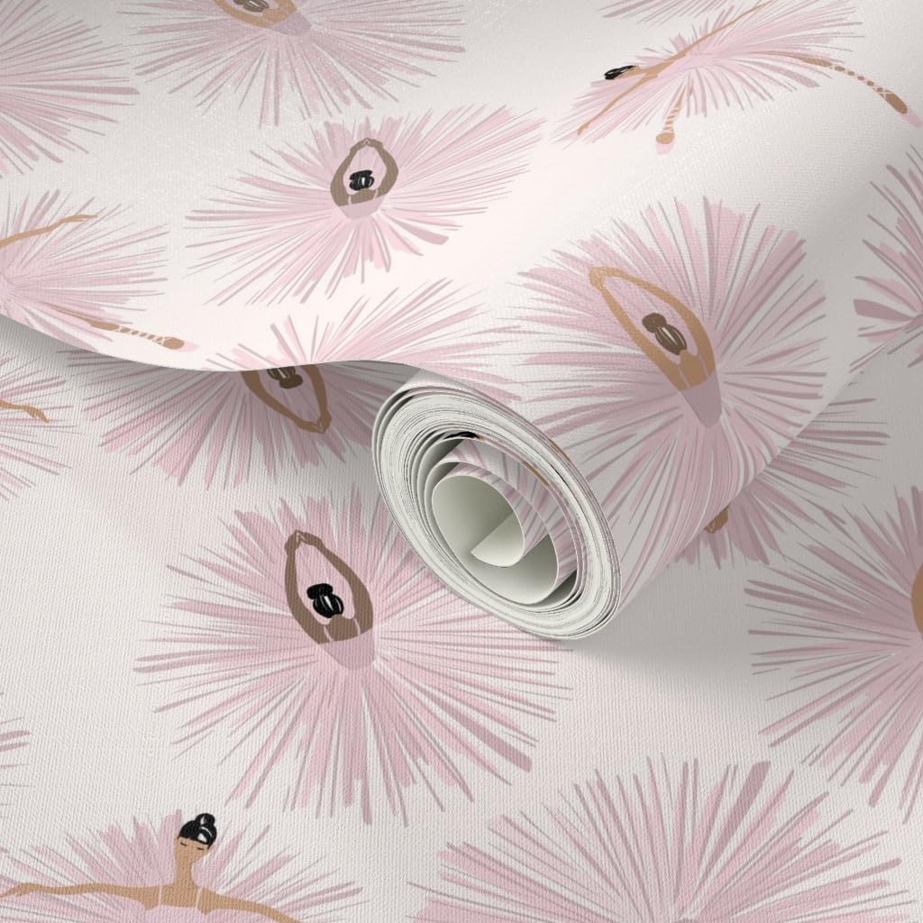Peel & Stick Wallpaper Swatch - Ballerinas Dance Holiday Christmas Ballet Tutu Ballerina Nutcracker Custom Removable Wallpaper by Spoonflower