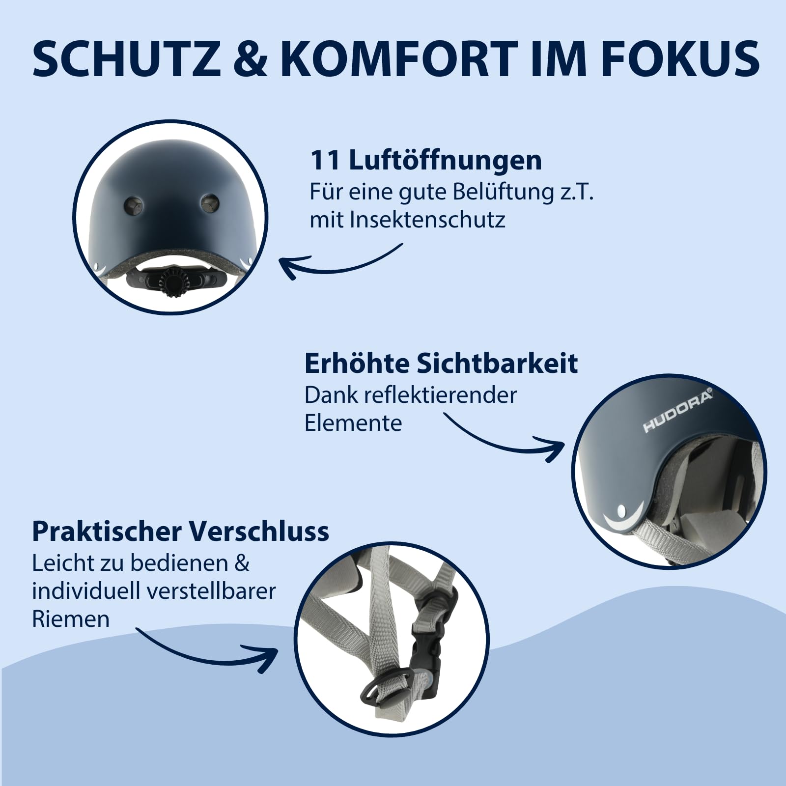 HUDORA Skaterhelm - Skateboard-Helm für Kinder, Jugendliche und Erwachsene - Hochwertiger Helm - zum Skaten, Skateboarden, Scooterfahren und Fahrradfahren