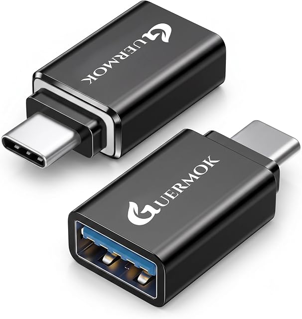 USB C à USB Adaptateur(2 Boîte), USB C Hommes à USB 3.0 Adaptateur féminin, USB Type C à USB OTG pour MacBook Pro iPad iPhone 14 13 12 et autres USBC ou Thunderbolt 4/3 Dispositifs (noir)