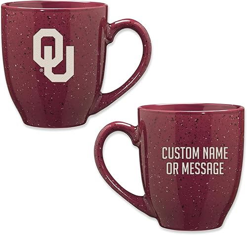 Miniatura 39 de Rico Industries NCAA UCLA Bruins Royal Blue - Taza de café de cerámica moteada grabada con láser de 16 onzas