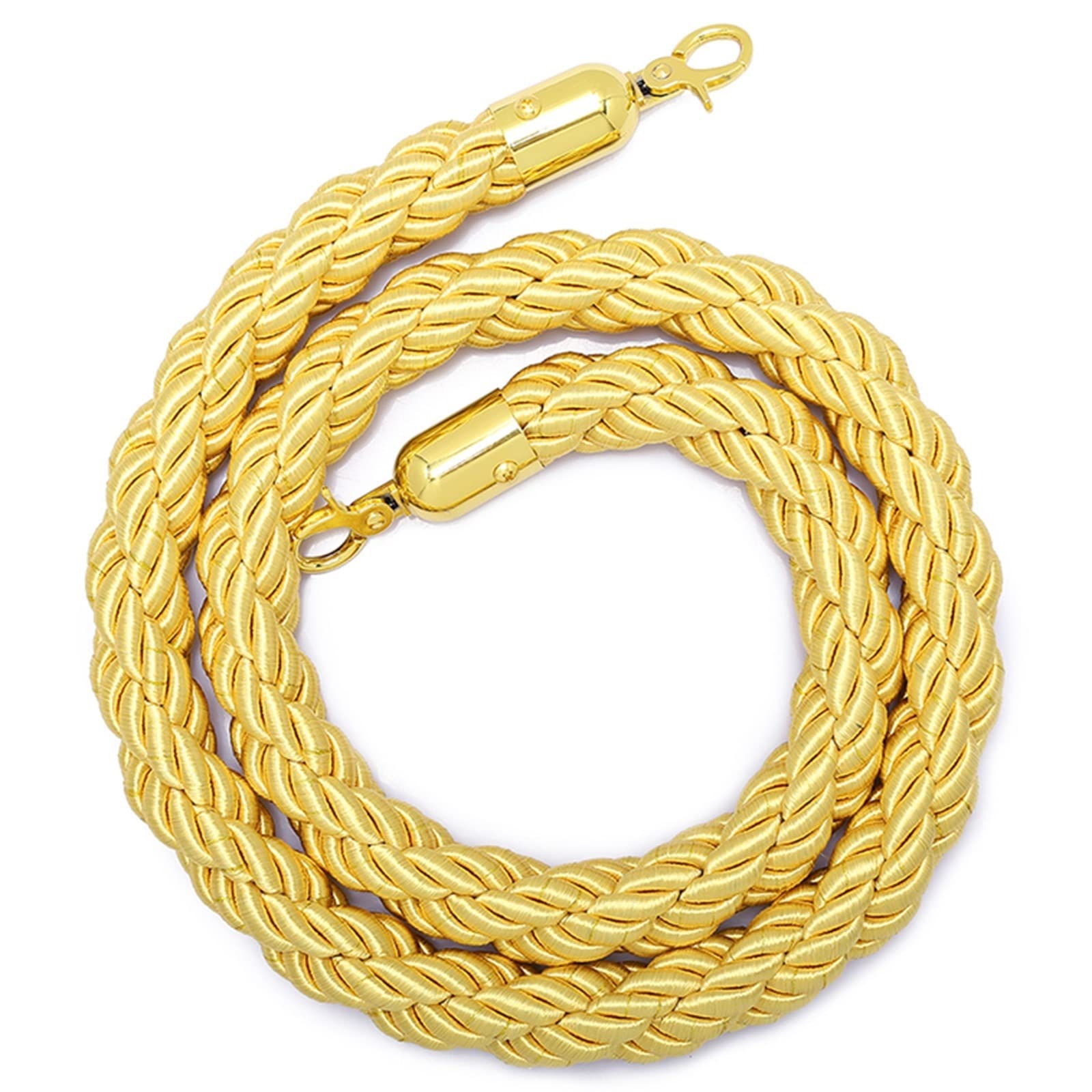 ZBBGTJK Premium Crowd Control Rope with den Hooks Braided Hemp Queue Ber (9.8ft) Stanchion Rope for Event Line Management and Crowd Control