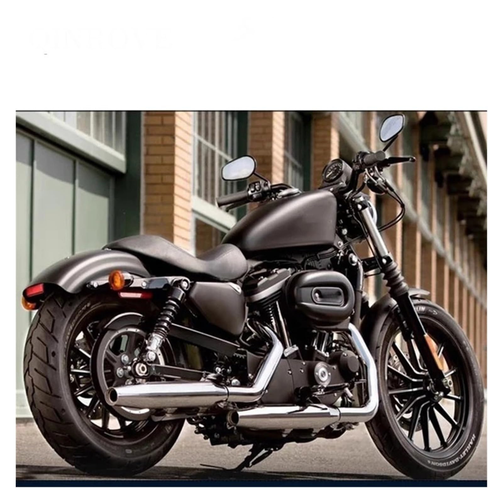 Specchietto Retrovisore Moto In Lega Di Alluminio Per Ha&rley Davidson Street Sportster 883 Softail, Specchietto Laterale Cromato Nero Specchietti