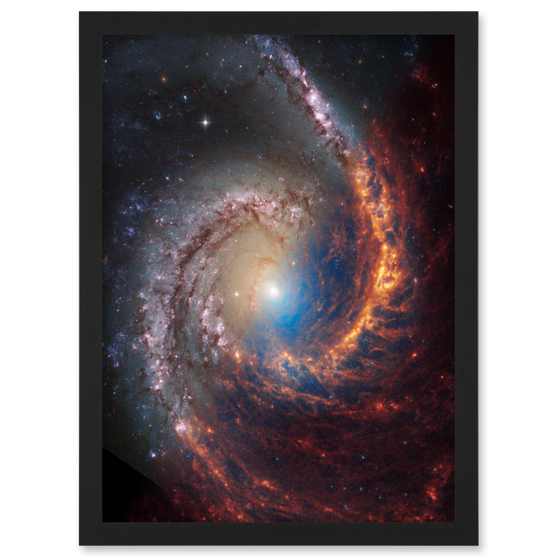 Artery8 Nasa Hubble James Webb Telescope Spiral Galaxy Ngc 1566 Wall Art PrintA4 Size from B&Q