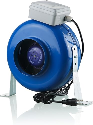 VENTS-US Ventilador de conducto en línea de metal VKM 150 ETL con certificación HVI de 460 CFM para conductos de 6 pulgadas con un impulsor