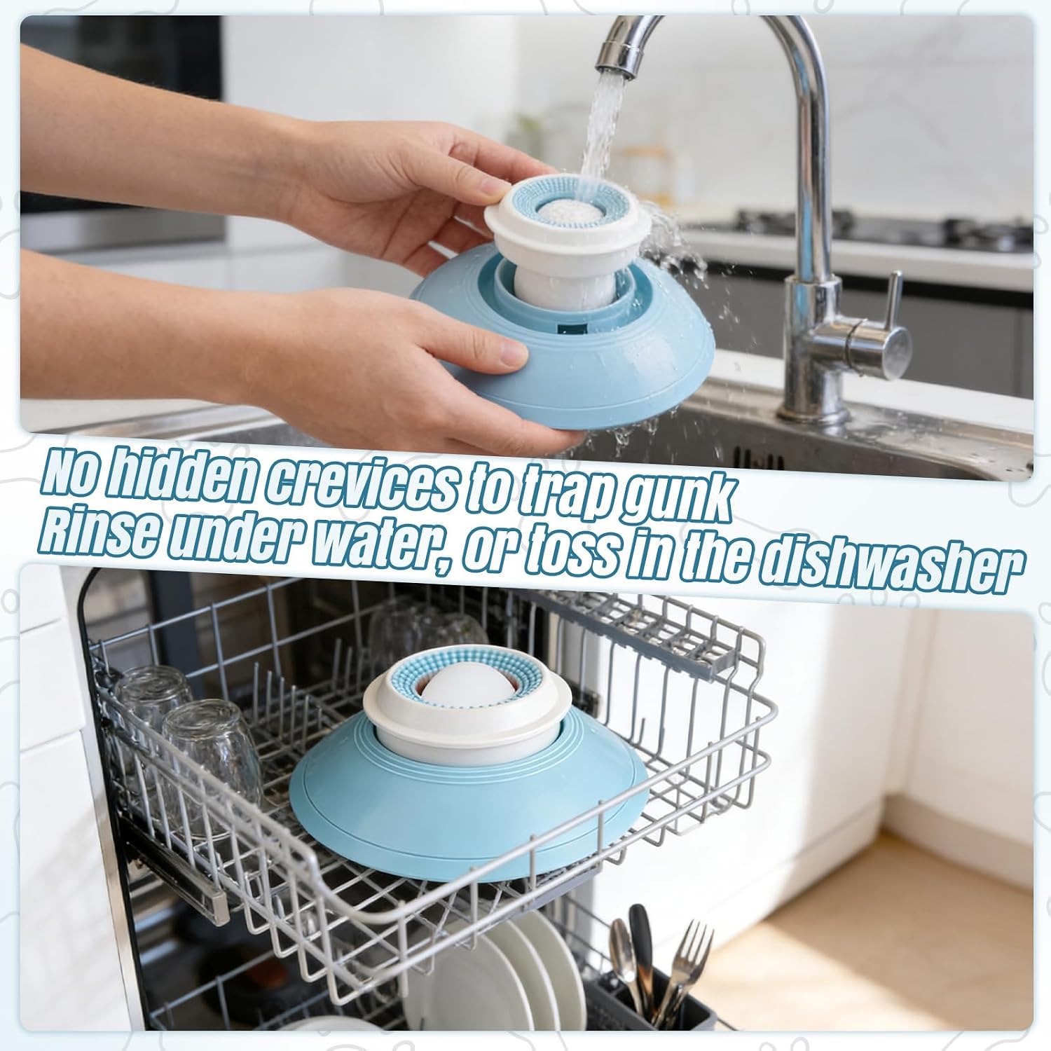 Slow Feeder Dog Bowl & Slow Feeder Cat Bowl, Dog Lick Bowl with Roller Ball, Lick and Roll Bowl Anti-Tip Suction Cup for Liquid & Wet Food, Interactive Dog Toys for Anxiety Relief, 5.7" Blue Round