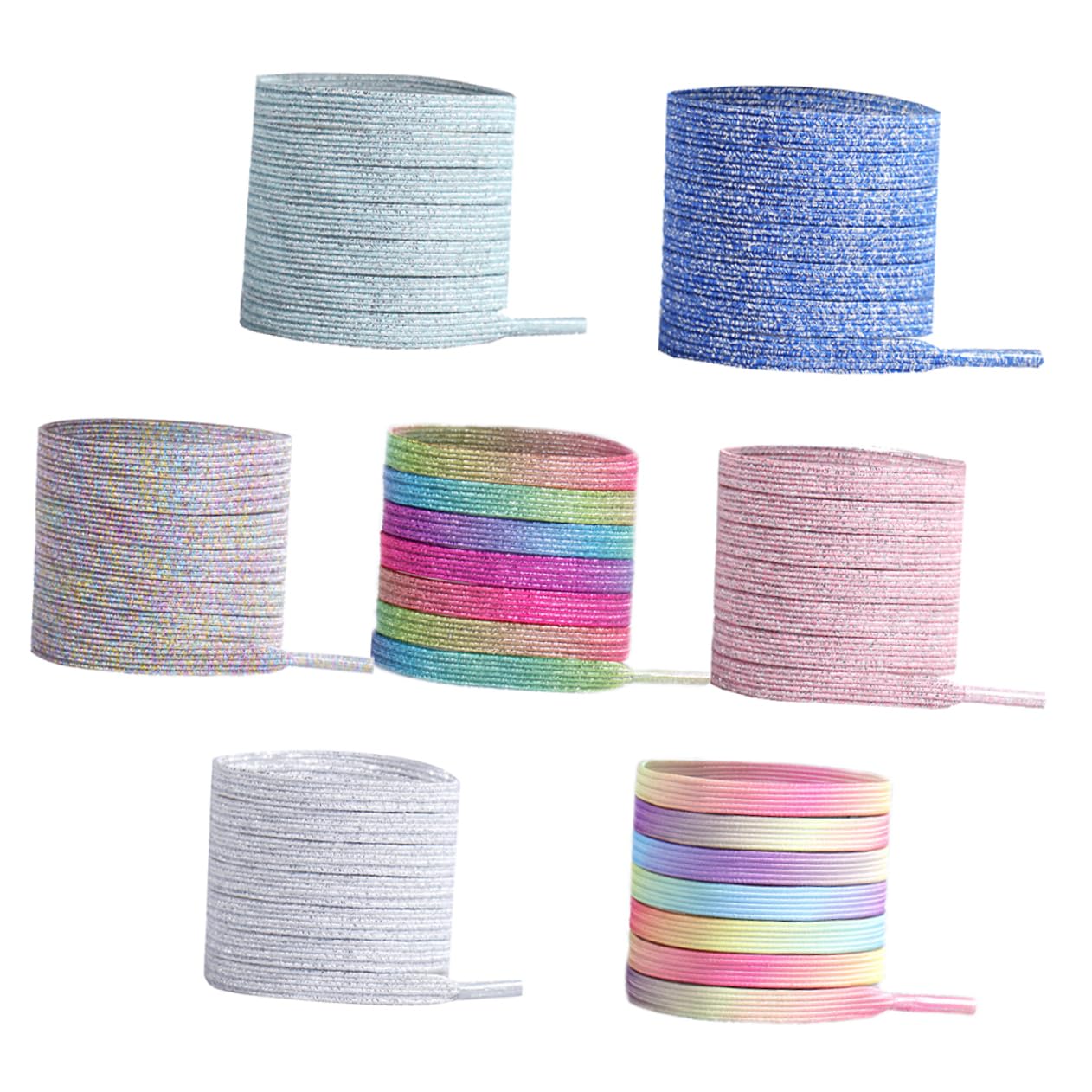 PACKOVE Fibbia senza lacci pigri lacci delle scarpe elasticizzati sostituzione dei lacci glitterati lacci scarpe elastici stringhe elastiche per scarpe shoe clips lacci senza lacci