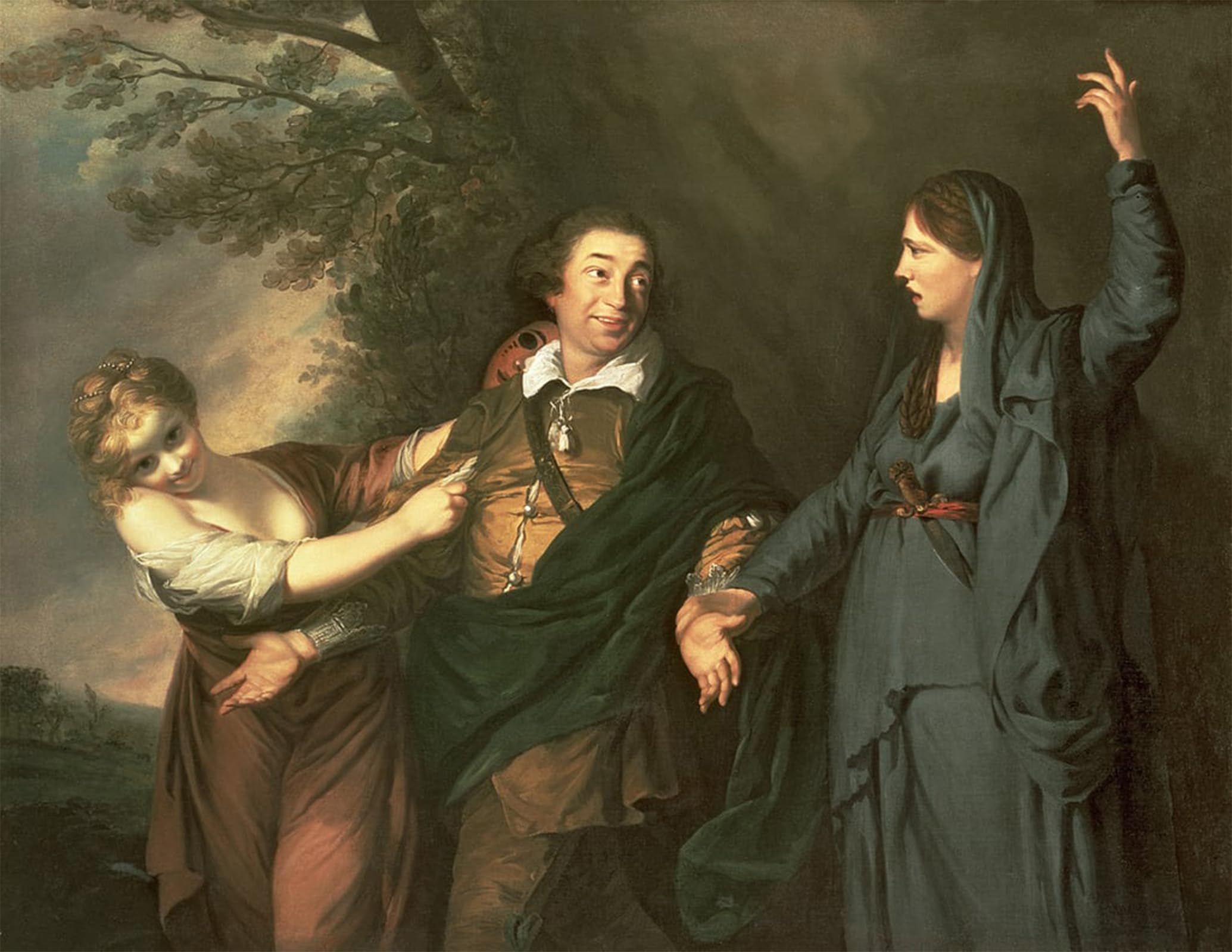 POSTERIIk Famous Print Pop Art Wall Art Graffiti David Garrick Between the Muses of Tragedy and Comedy by Joshua Reynolds Art Prints for Home Decor 60x90cm