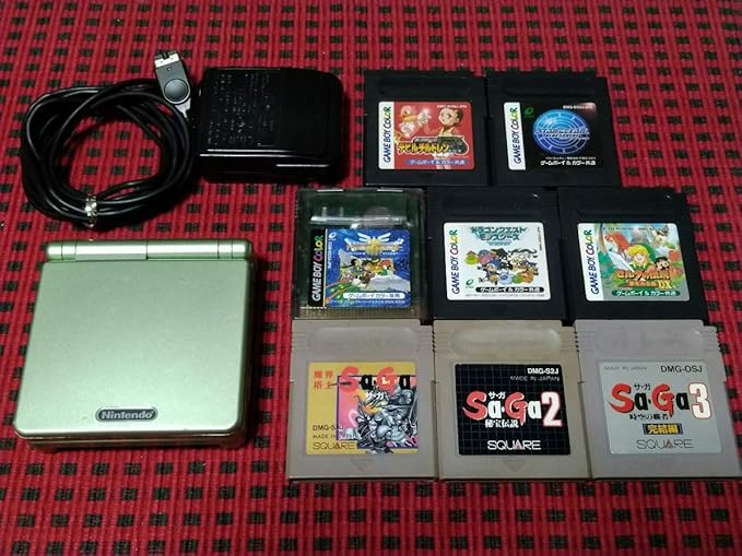 Amazon Co Jp ゲームボーイアドバンスｓｐ本体 アダプター Gbサガ１ ２ ３ Gbcドラクエ3など 8本セット ホビー 通販