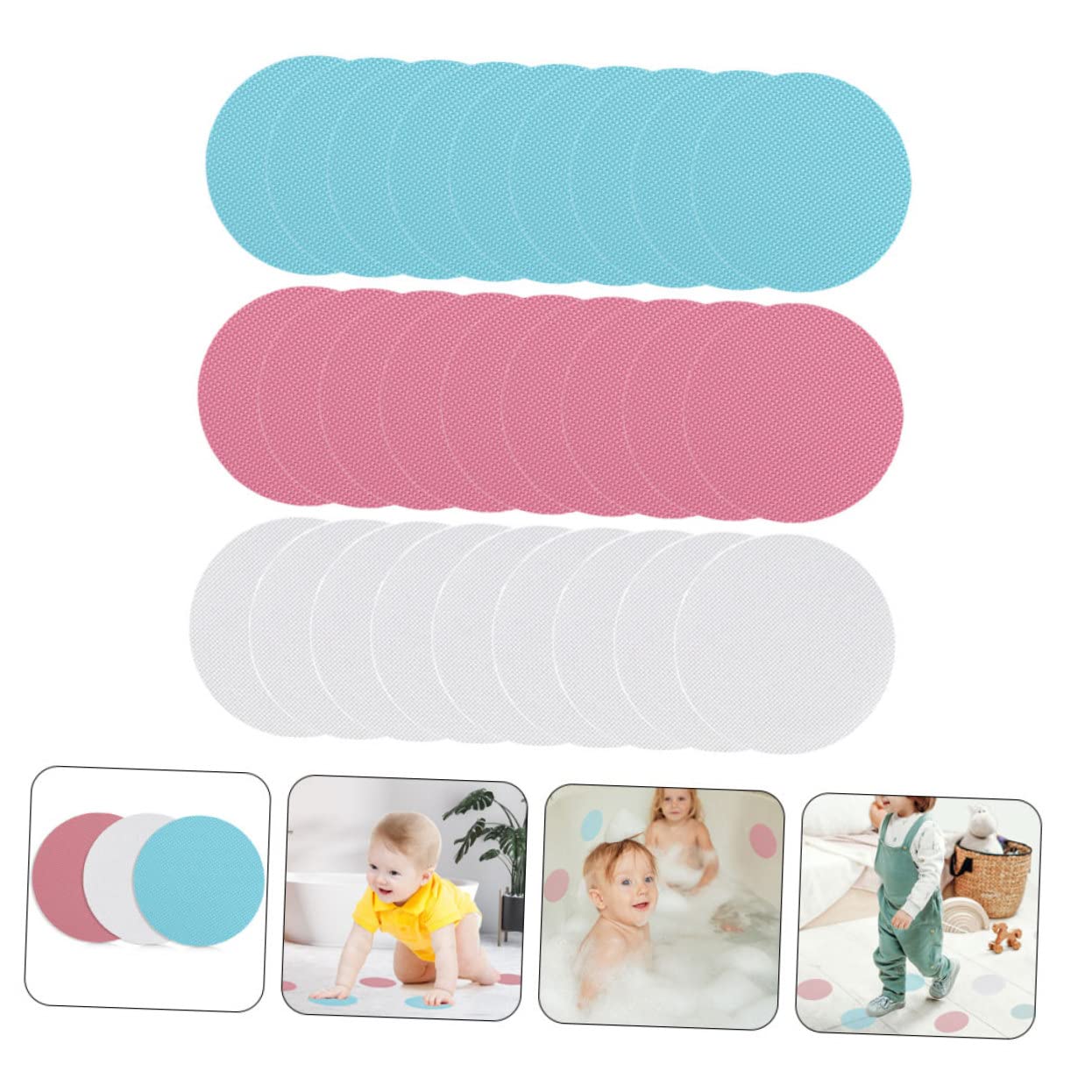 Cabilock 108 Piezas Pegatinas Redondas Antideslizantes Ducha del Alfabeto Pegatinas Empuñadura De Ducha Pegatinas Pegatina Redonda para Bañera Pegatina De Seguridad Familiar Peva