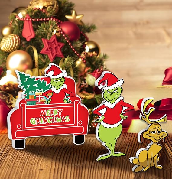 Amazon.com: 3pcs Christmas Party Table Decorations Wood Tiered Tray ...