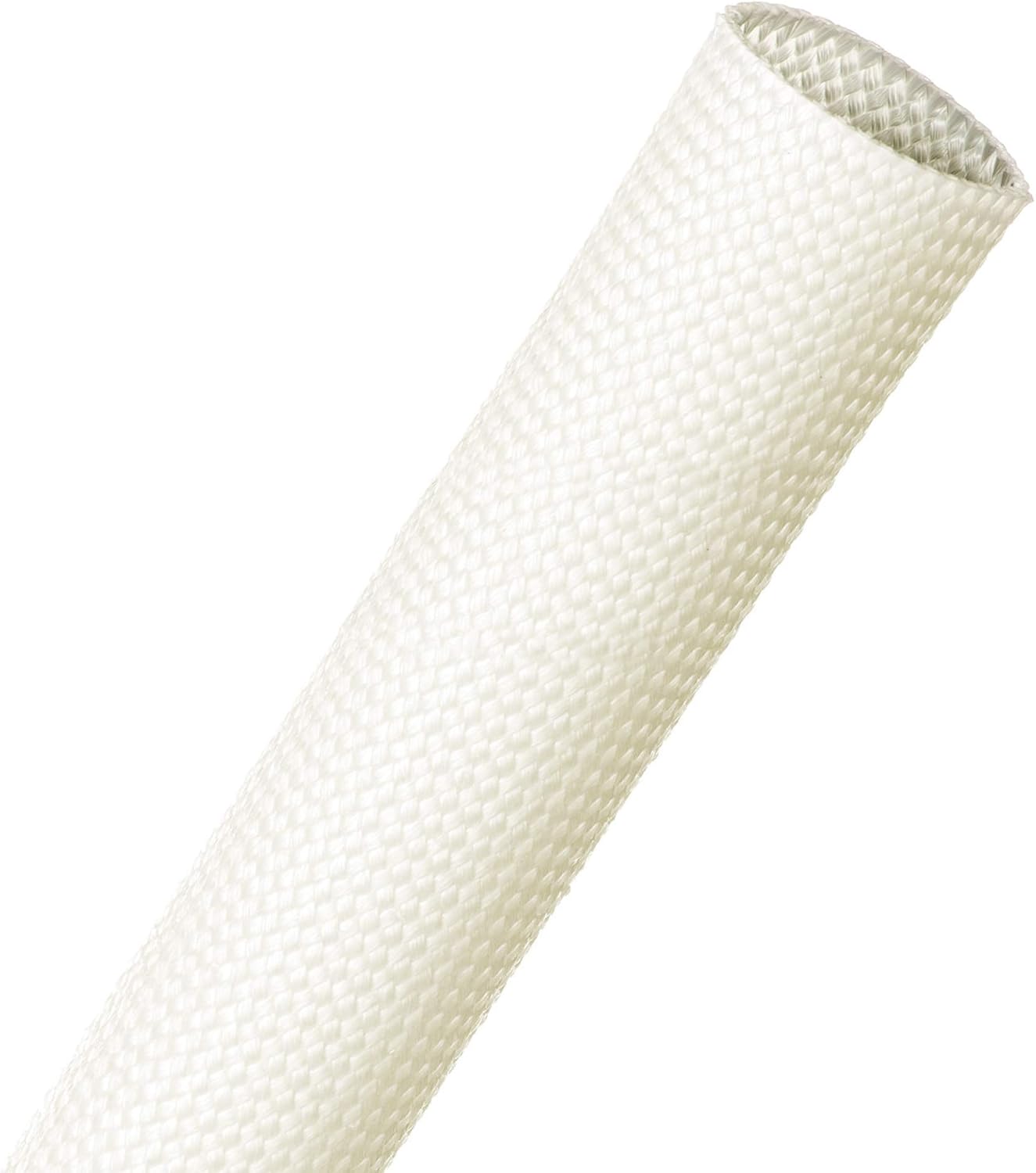 Electriduct 5mm (0.19") Acrylic Resin Coated Fiberglass Electrical Insulation Braided Sleeving (Clear/Natural) - 100 Feet
