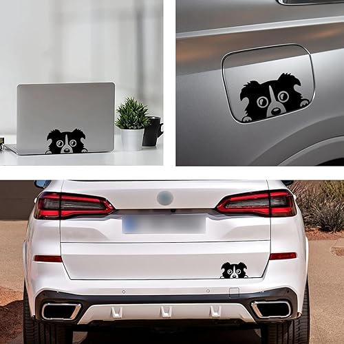 Miniatura 4 de TOMALL 2 calcomanías de vinilo de perro de 5.5 pulgadas para automóvil, impermeables, divertidas, lindas calcomanías autoadhesivas para cachorros,