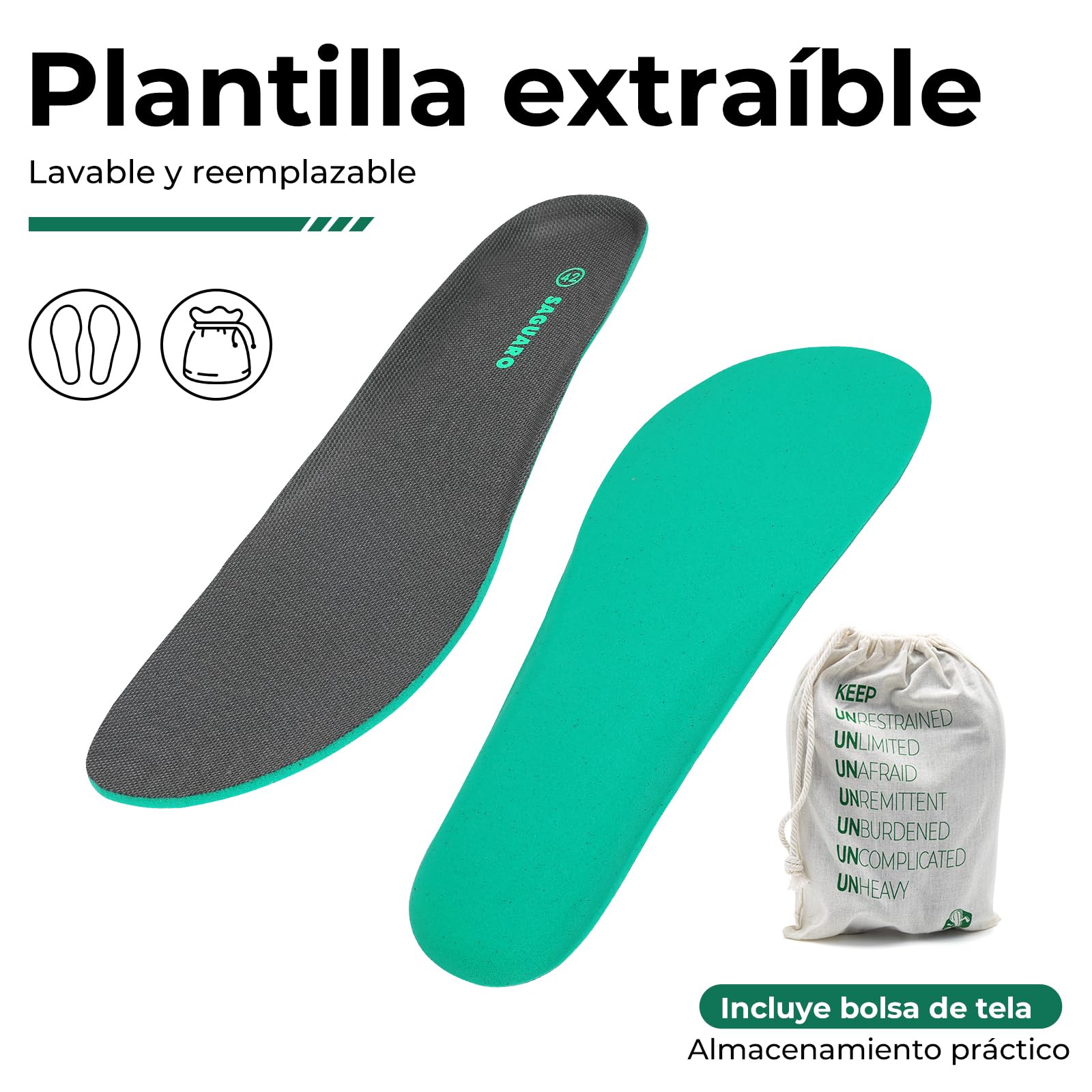 SAGUARO Zapatillas descalzas unisex cómodas con puntera ancha y Zero Drop Solhe, tallas 36-46