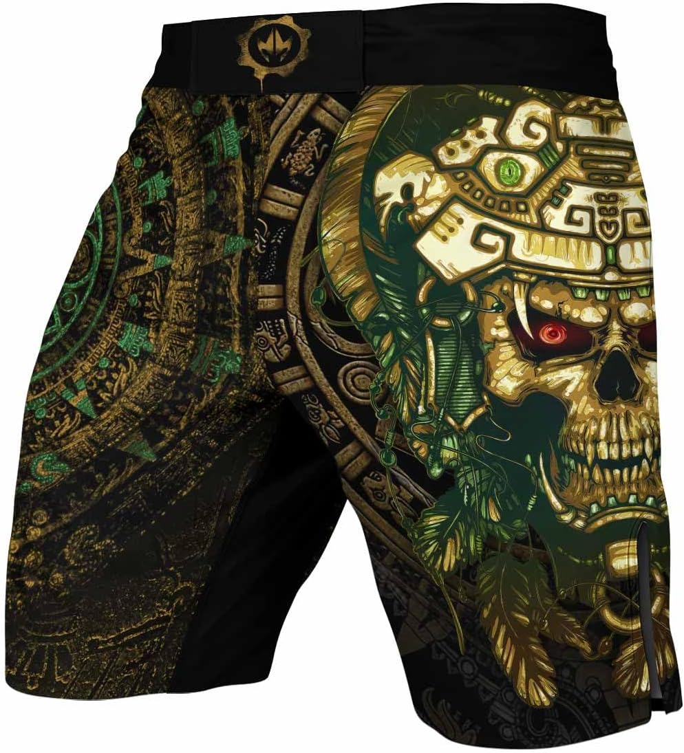 Aztec Symbol Men's Fight Shorts MMA Boxing BJJ Kickboxing Shorts Trunks Fight Wear