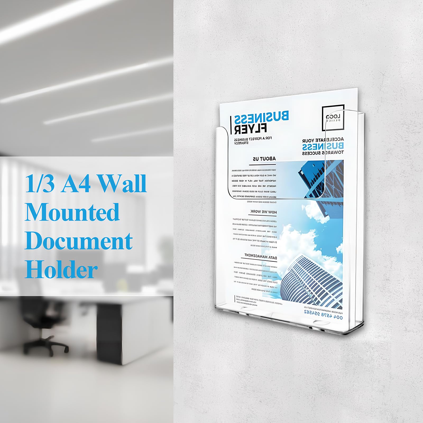 GAESHOW 5 soportes de pared para folletos, de acrílico, tamaño A6, expositor de folletos de mesa transparente, para folletos, menús y folletos