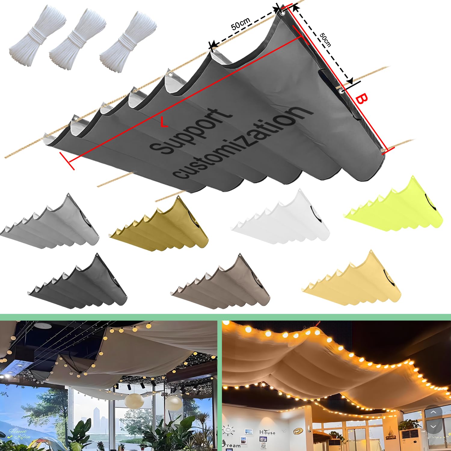 Einziehbar Welle Sonnensegel 200x400cm(BxL) Verstellbar Schattenabdeckung Sonnenschutz Wasserdicht Outdoor Pergola UV-beständig Markise Anwendbar auf Terrasse Garten Dunkelgrau