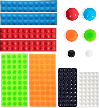 Bump Dots for Visually Impaired 280 Pcs Combo Pack - Low Vision Aids Braille Stickers Raised Tactile Dots for Elderly, Blind Orange&Red&Blue&White&Black&Green