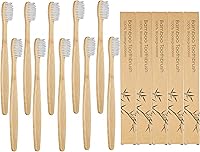 Vista 11 de SEVENHEAD Cepillos de dientes de bambú para adultos y niños, juego familiar de 6+4 piezas, cerdas suaves, natural biodegradable sin BPA, respetuoso