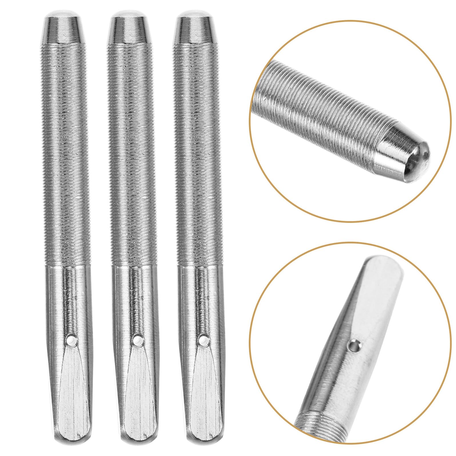 Mipcase Cheville D'accordage de Piano pour Réglage Précis en Alliage de Zinc Argenté Kit 10 Pièces Entretien et Réparation de Cordes, pour Maintenance de Piano