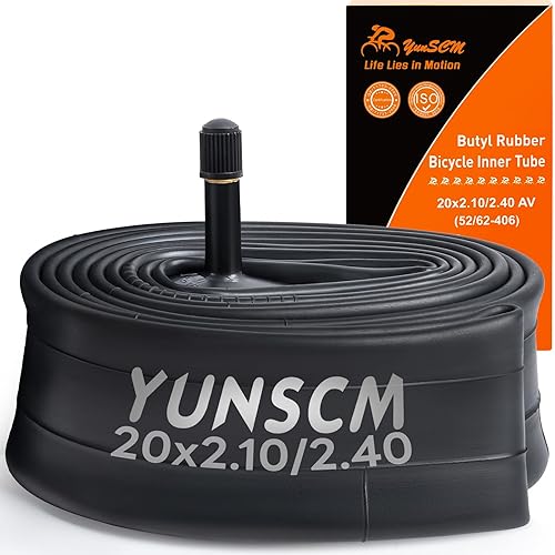 1-PC 20" Bike Tube 20x2.10/2.40(52/62-406) AV32mm Schrader Valve Compatible with 20x2.1 20x2.125 20x2.2 20x2.25 20x2.3 20x2.35 20x2.4 Bike Tire Tube