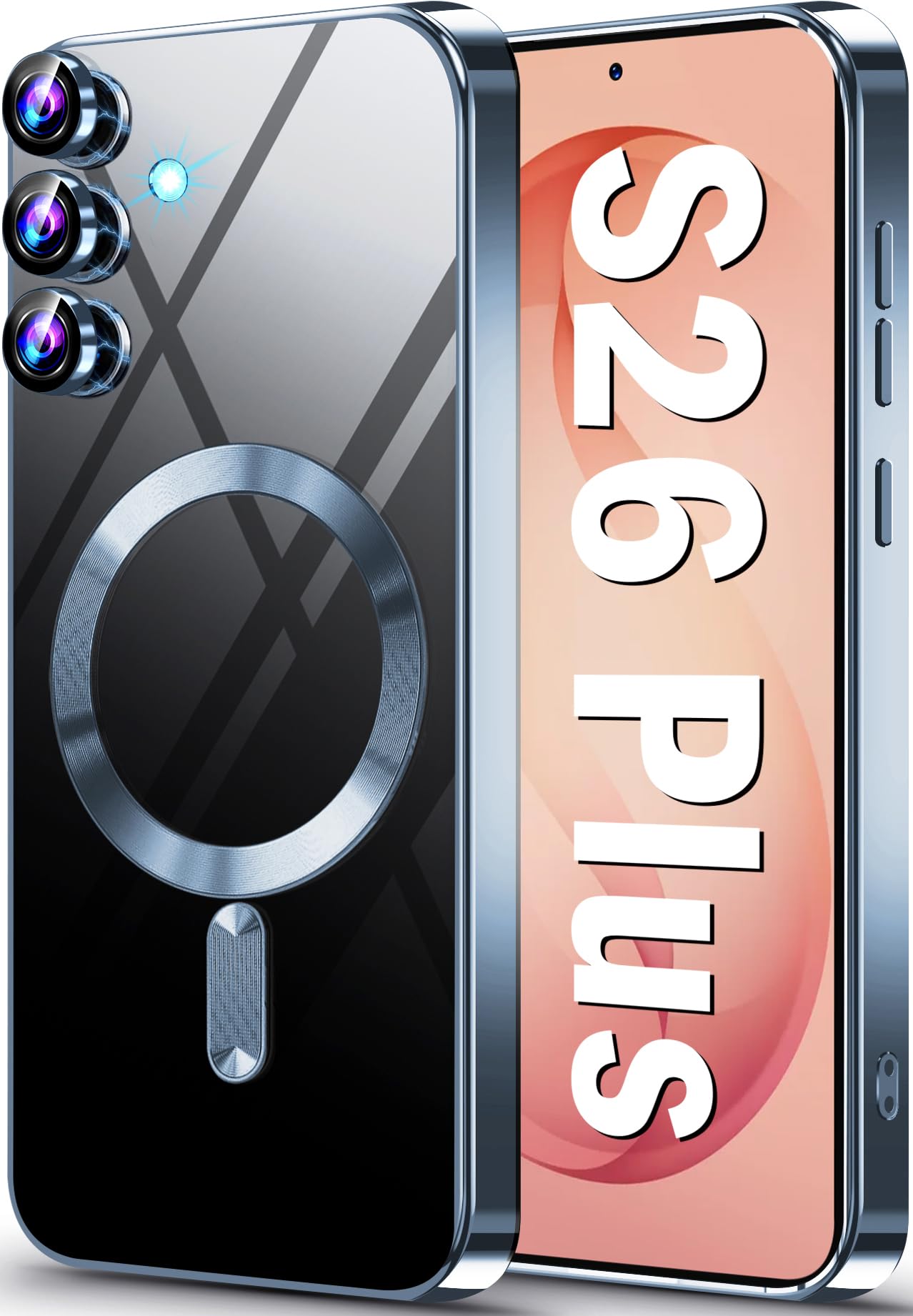 Funda Samsung S26+ Plus MagSafe carcasa transparente delgada TPU antigolpes 8