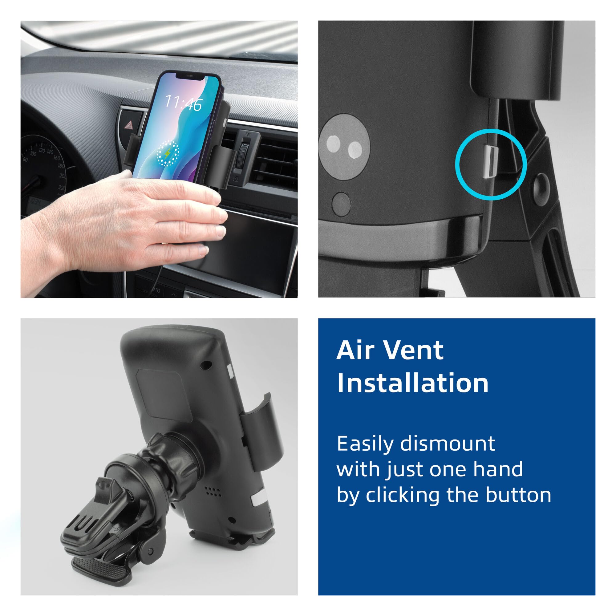 ACT Handyhalterung Auto mit Ladefunktion, 10W Fast Charge - AC9010