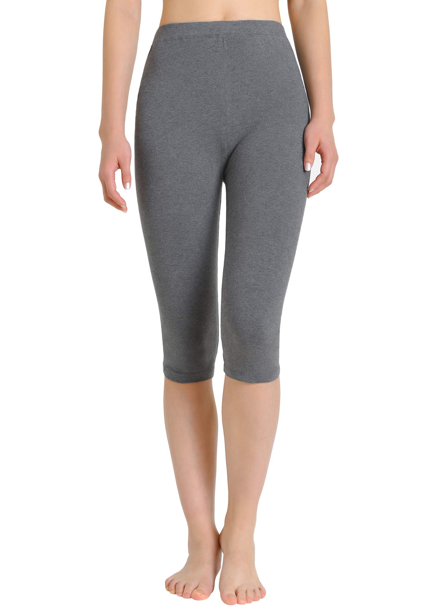 WeinteeWomen's High Waisted Cotton Capri Leggings