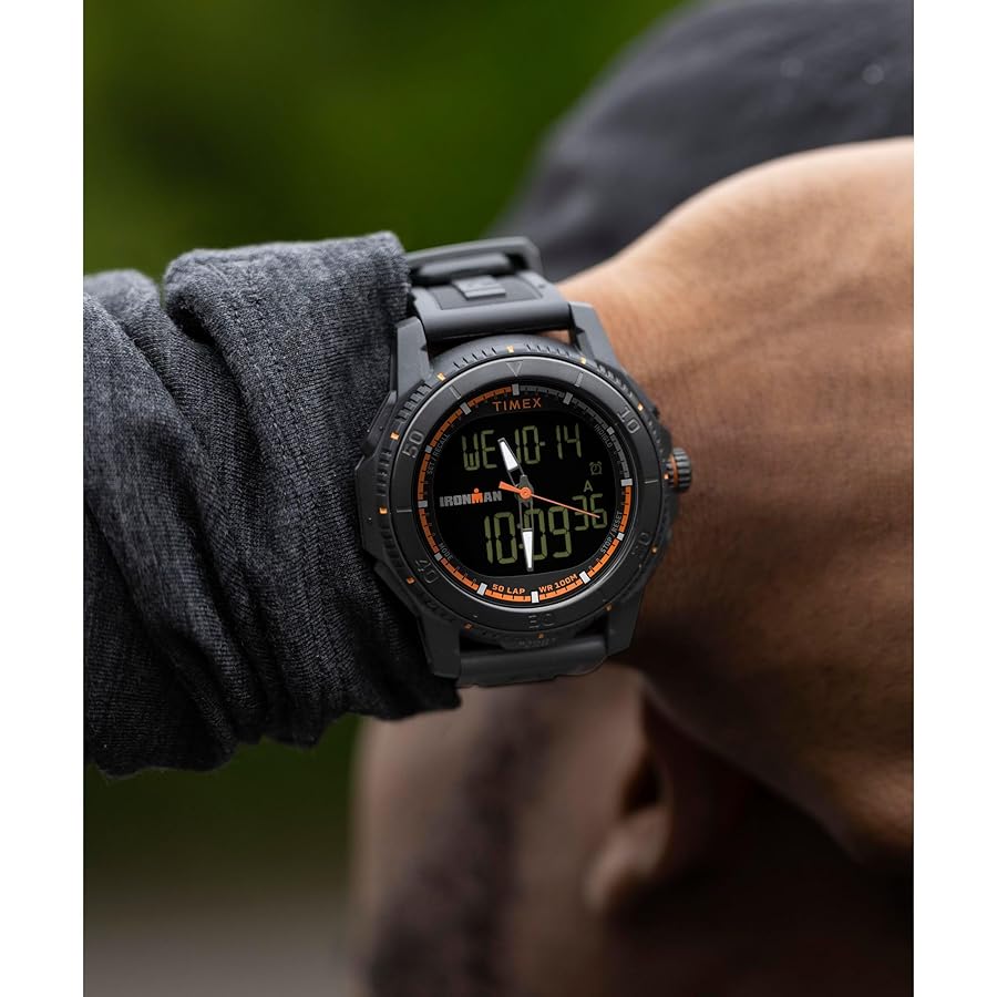 Timex Ironman アナデジ TIMEX® IRONMAN® Adrenaline Ana-digi 46mm PU Strap Watch