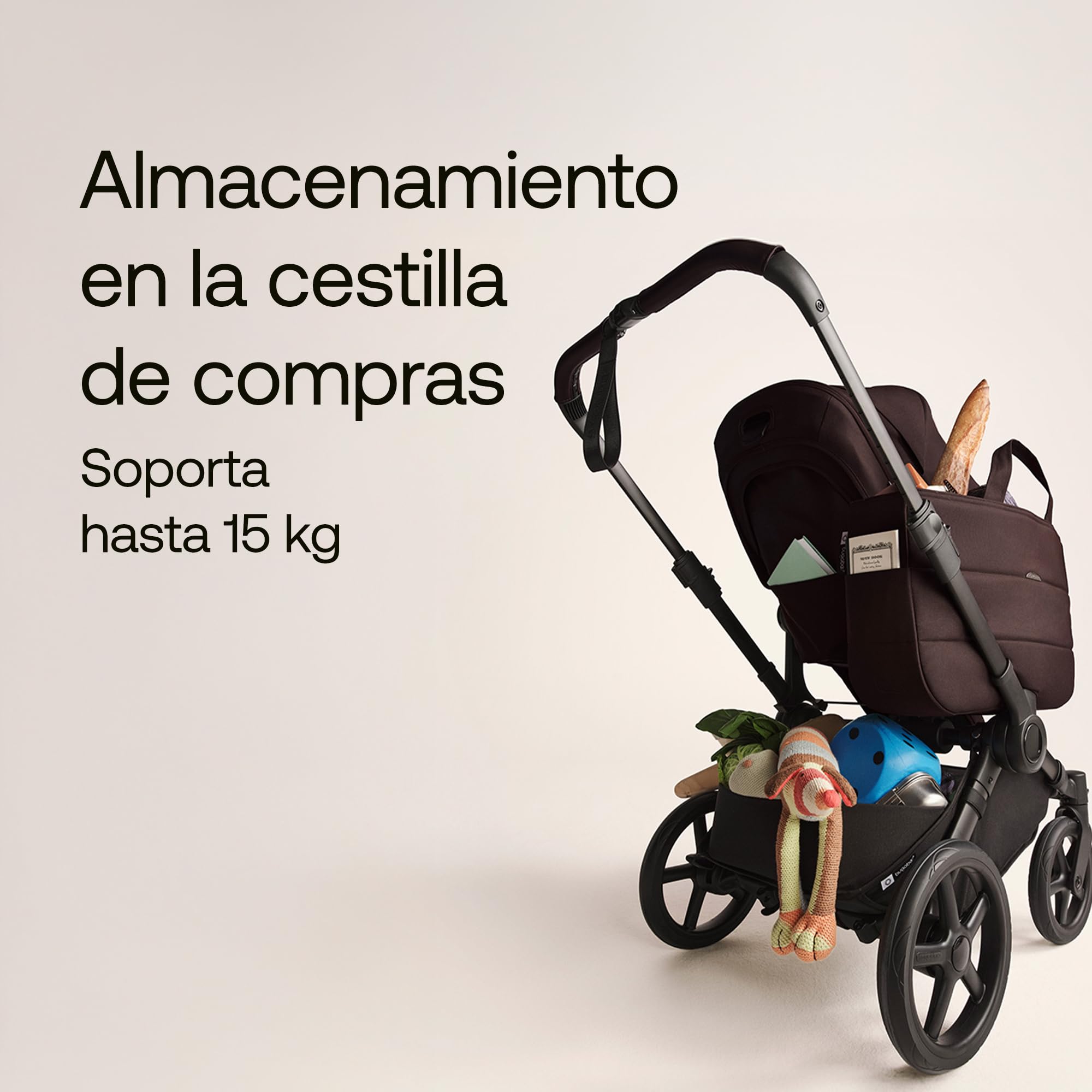 Bugaboo Donkey 6 carrito individual convertible en doble y gemelar | carrito para recién nacido y niño pequeño, doble almacenamiento y cesta lateral, manejo con una sola mano, Heritage Black