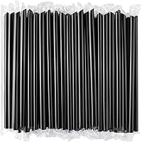 Vista 8 de [Envueltas individualmente] Puntas anguladas, 100 popotes desechables y transparentes para batidos, popotes anchos de plástico para batidos, sin BPA