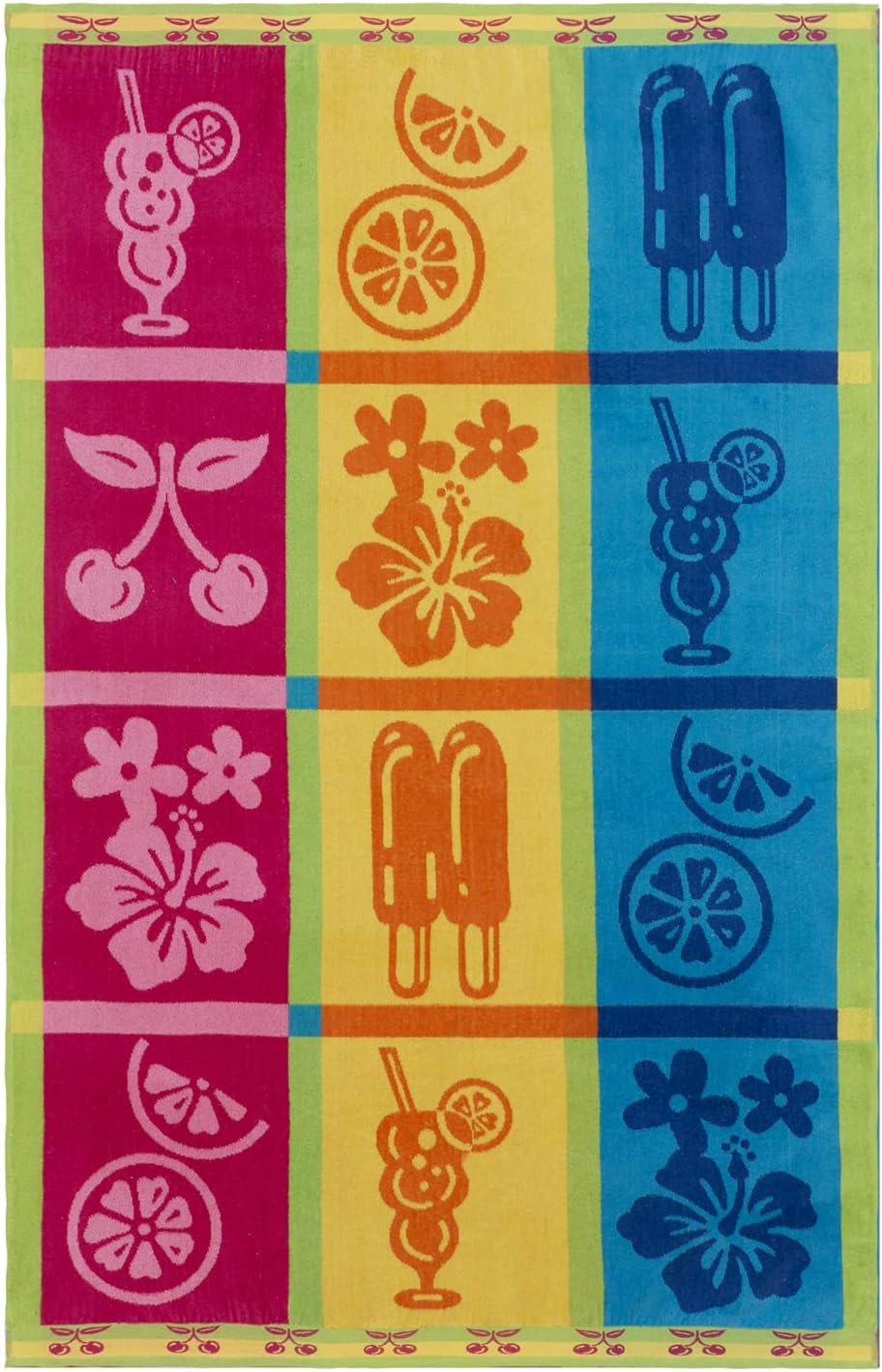 Espalma Oversized Luxury Boho Stripe Beach Towel, Large 70 Inch x 40 Inch Soft Velour and Reversible Absorbent Cotton Terry, Thick and Plush Jacquard Beach Towel, Boho Stripe : Home & Kitchen