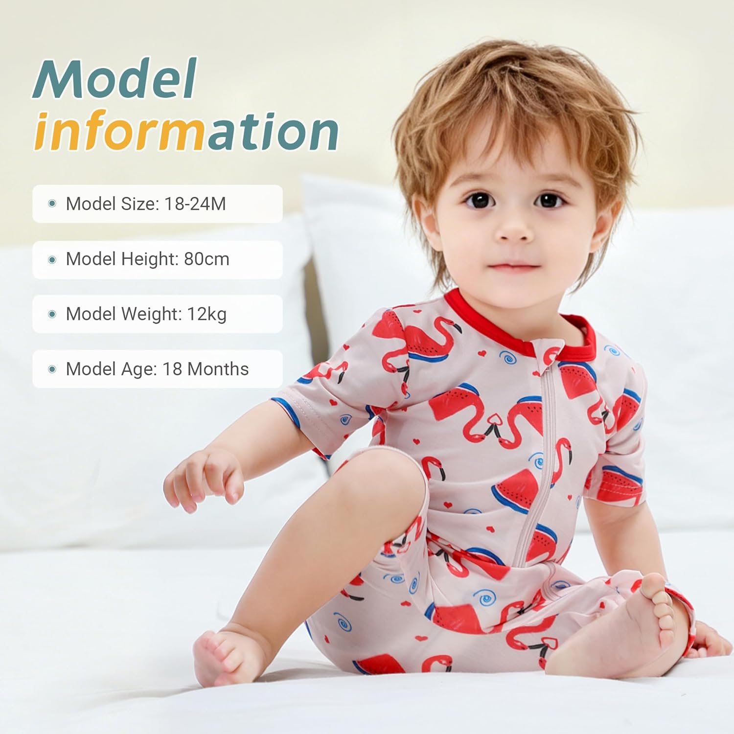 MICHLEY Baby Bamboo Viscose Short Sleeve Summer Romper 2 Pack, Unisex Newborn Zipper Bodysuit Toddler Clothes 0-24M