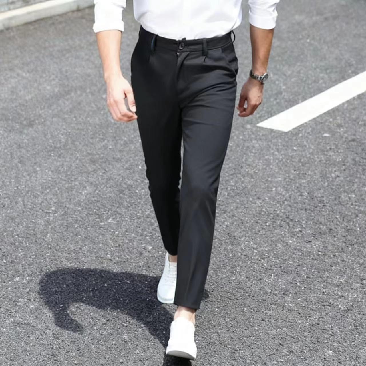 Men's Slim-Fit Dress Pants Stretch Business Casual Pants Multiple Colors Available - Image 4