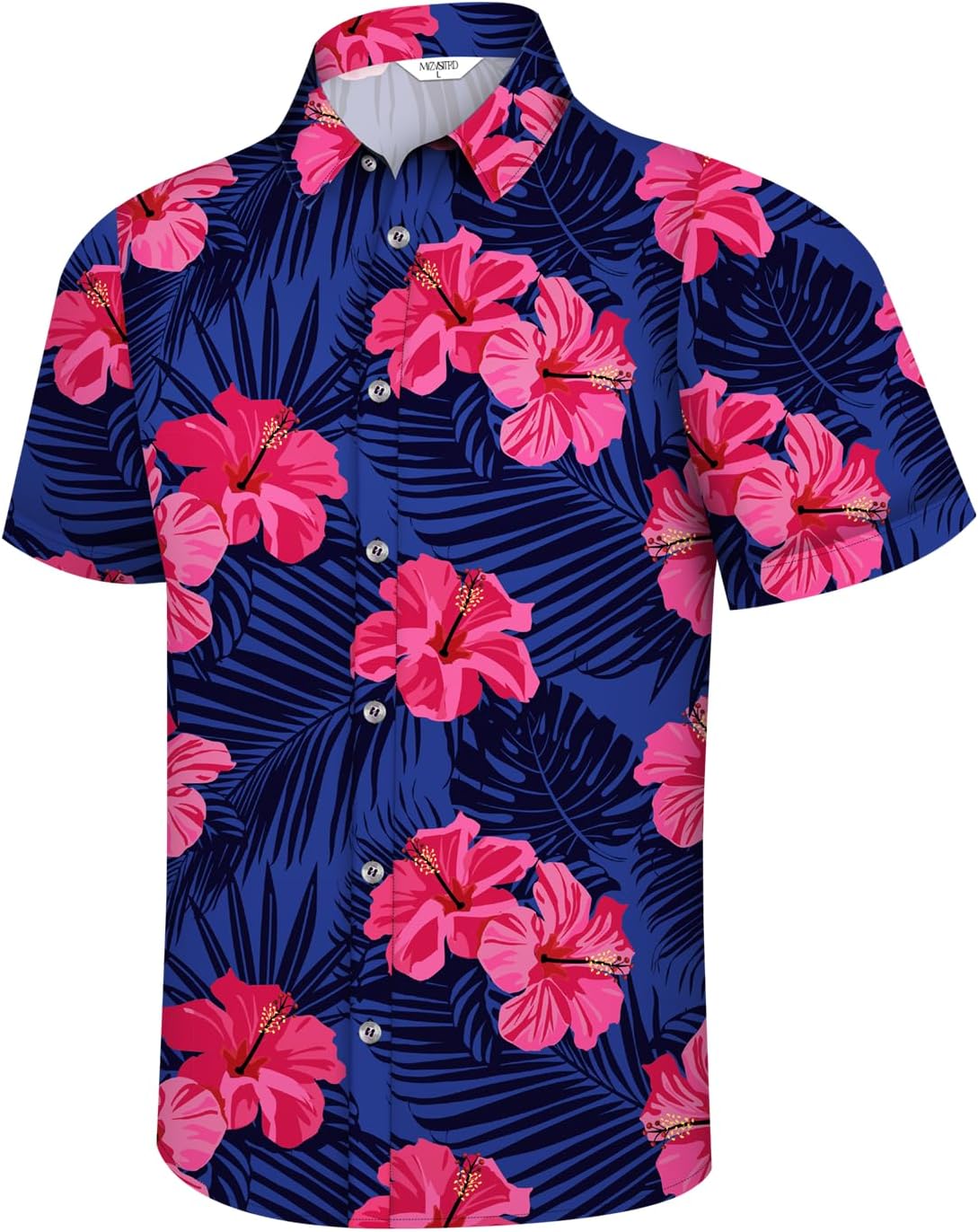 Mizvsitrd Hawaiian Shirt for Men, Tropical Shirts Casual Summer Button Down Short Sleeve Floral Shirt Beach Vacation Outfits