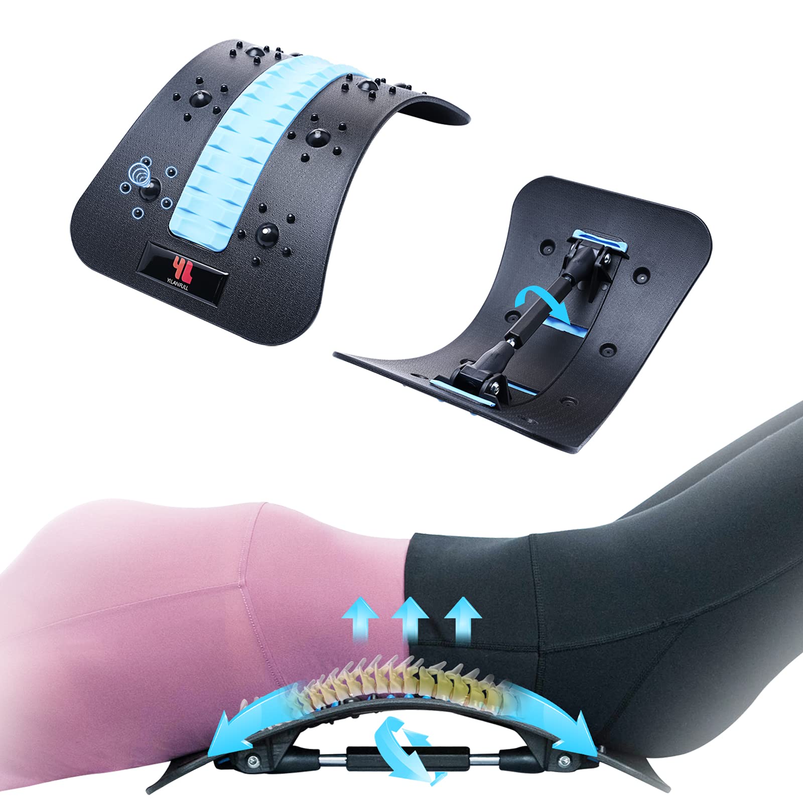Buy YILANFULLBack Stretcher, Spine Deck Back Pain Products with Acupressure Points