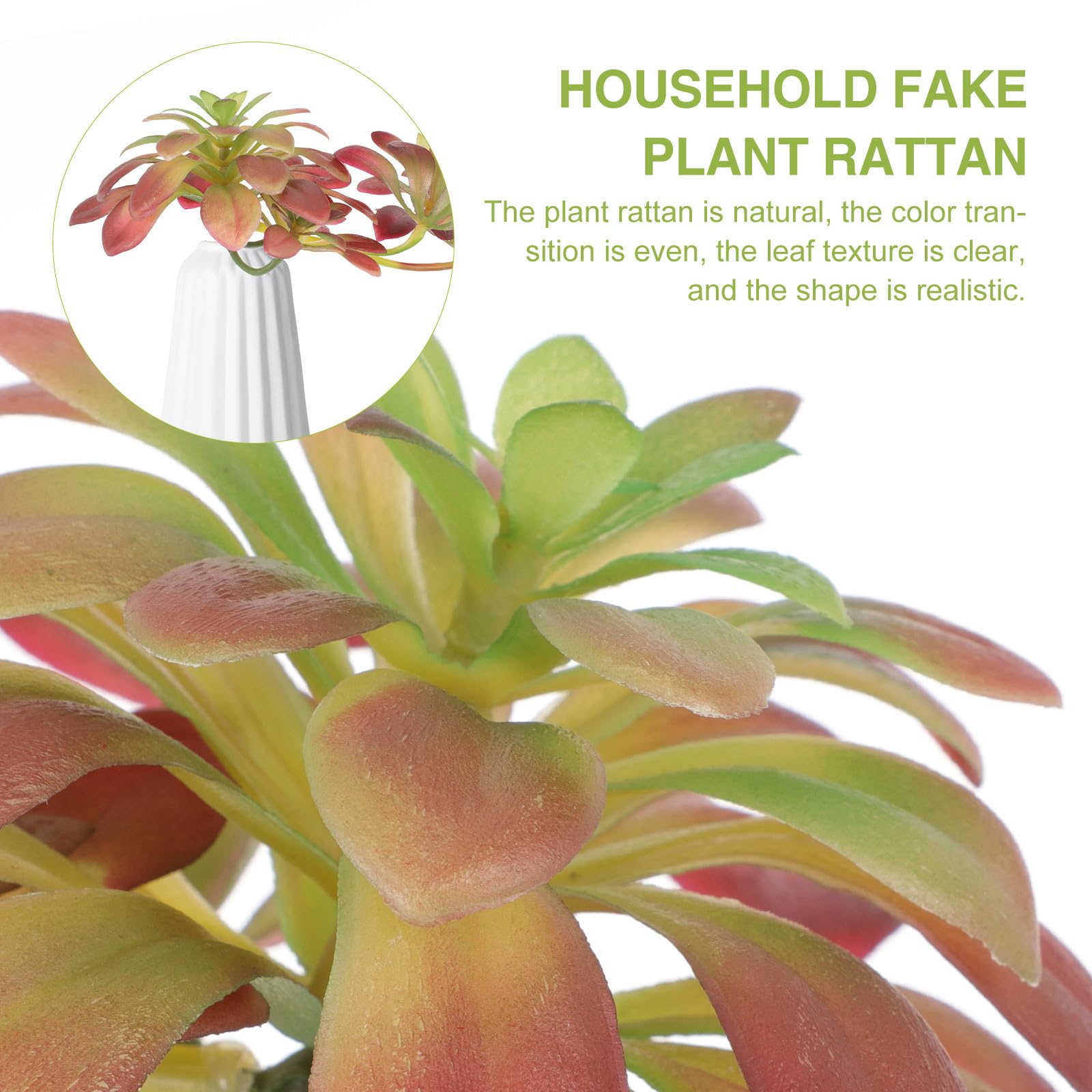 Plante Artificielle Succulente 27cm Marron en Plastique Réaliste | Vitrine et Composition de Fleur, Déco Intérieure Maison, Style Réaliste, 1 Pièce
