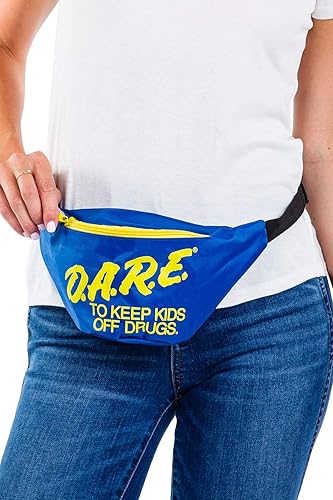 Miniatura 3 de Tipsy Elves DARE Riñonera Bolso cruzado azul neón con correas ajustables para cinturón de cintura retro de los años 80