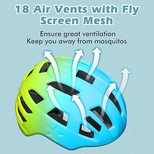 Miniatura 5 de Casco de bicicleta para niños y niñas, cascos de bicicleta Zacro para niños de 5 a 14 años, ajustables desde niños pequeños hasta jóvenes, con