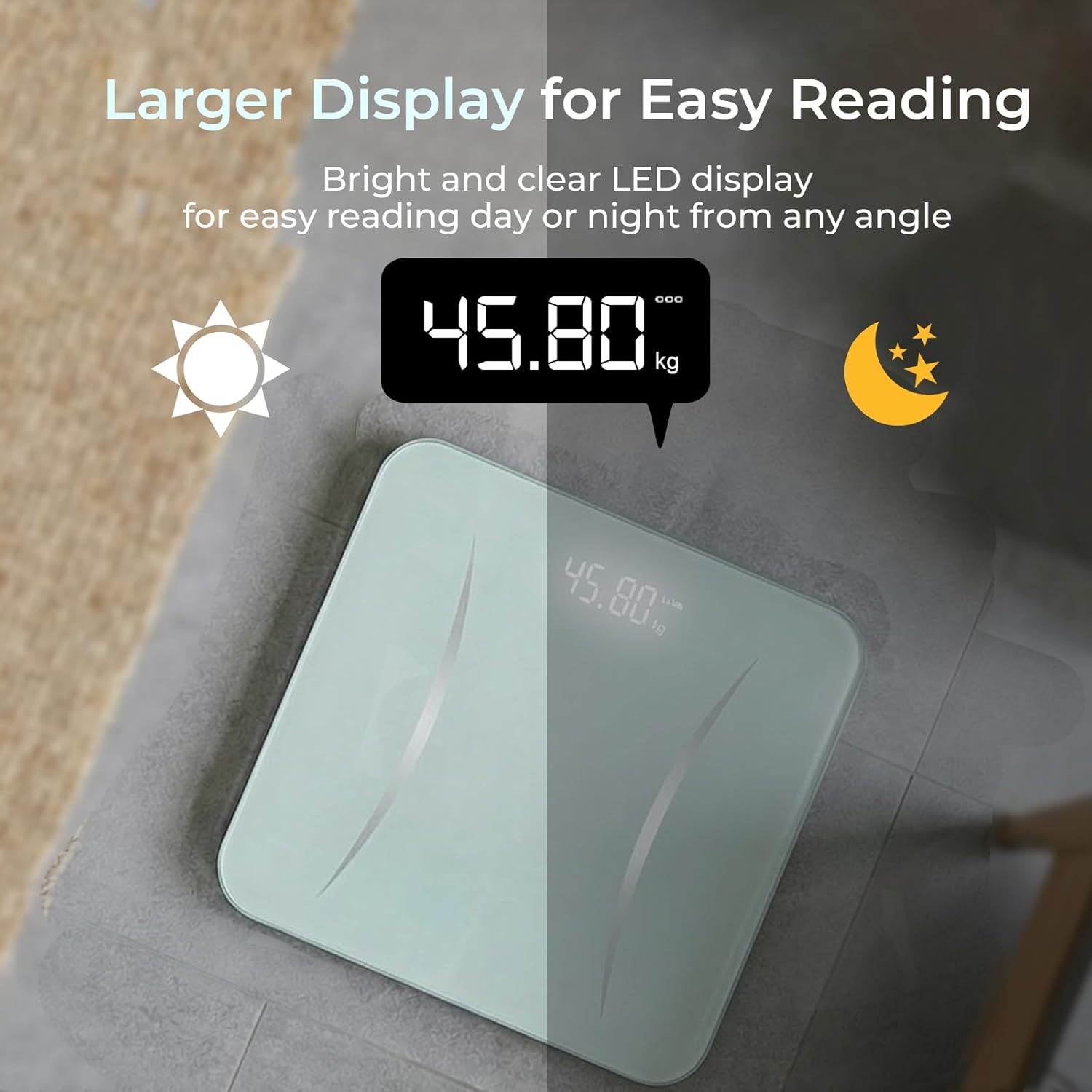 Bathroom Scales Digital Weight, Topnotch Quality 450lb Weight Scale, Most Accurate to 0.05lb, Automatic Weighing Scale for Body Weight, Baby, Pet, Larger LED
