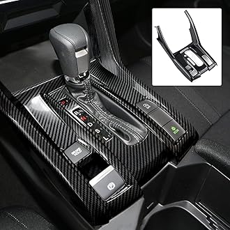 Gear Shift Panel Frame Decals for 10th Gen Honda Civic 2016 2017 2018 2019 2020 2021 Accessories ABS Carbon Fiber Stickers