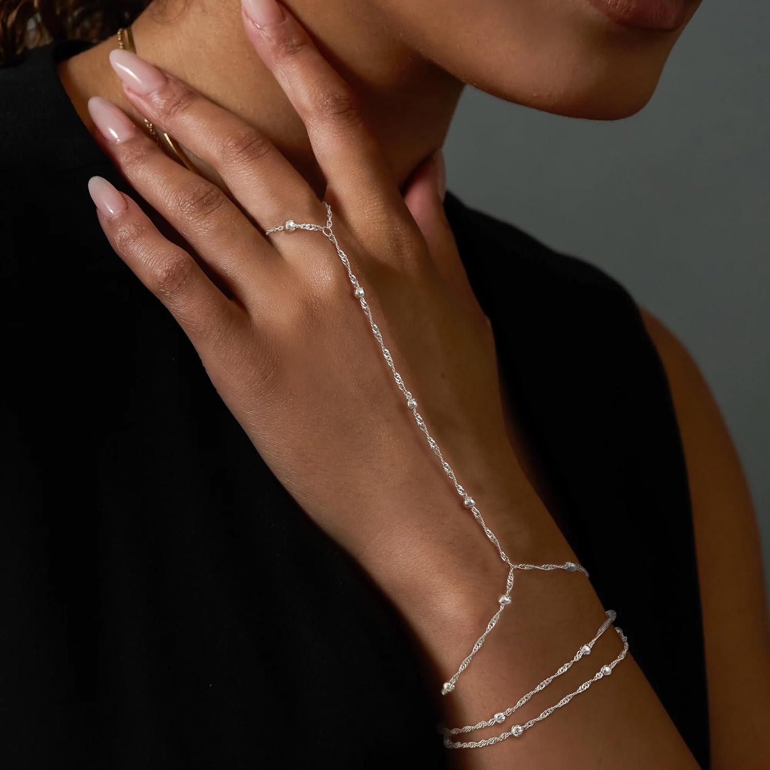 Freekiss Gold Stack Bracelets for Women: Dainty Thin Bracelet Set Trendy 14K Gold Plated Waterproof Bracelets for Women Adjustable Tennis Beaded Figaro Rope Paperclip Box Link Bracelet Gold Jewelry - Image 6