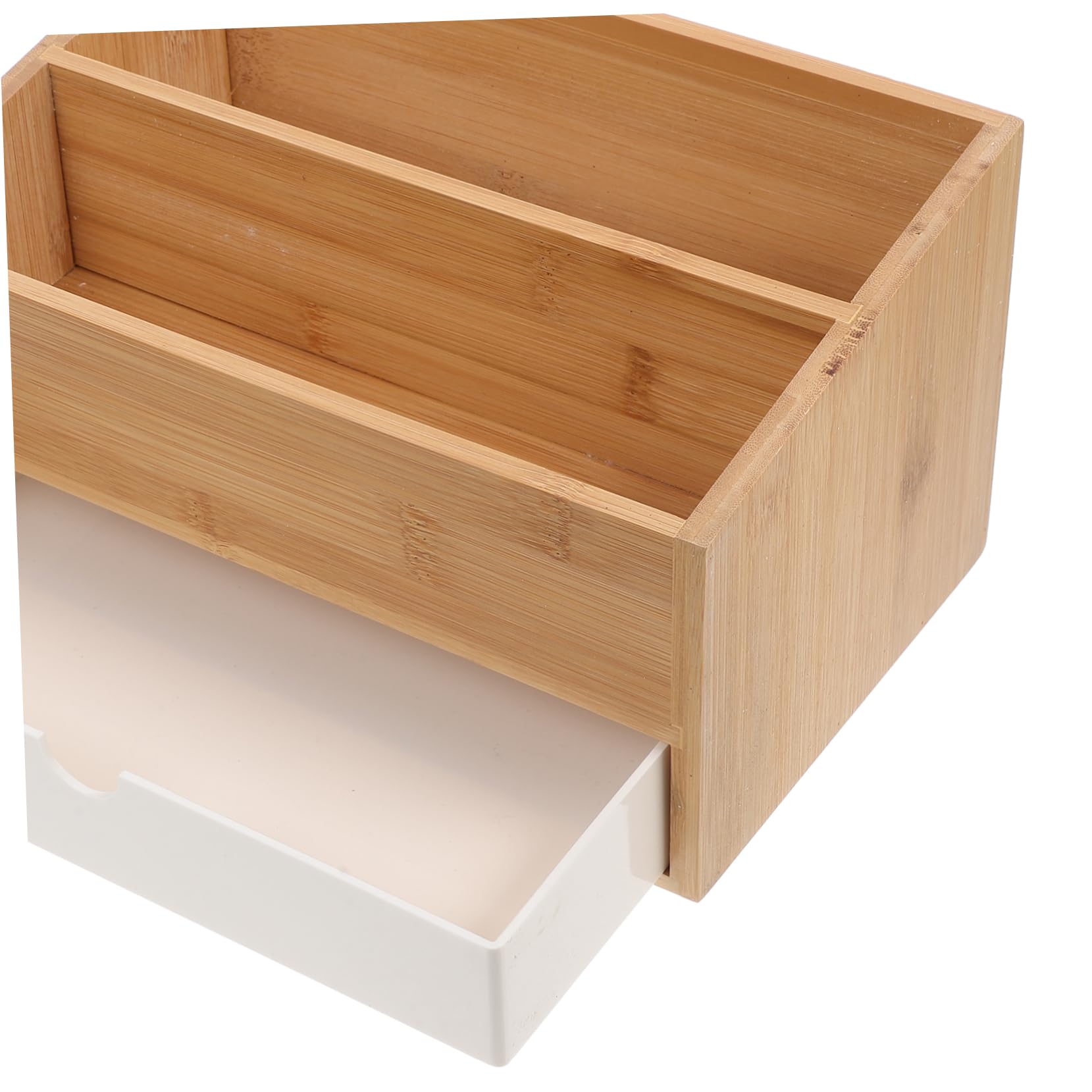 Schreibtisch-organizer Bambus Mit Aufbewahrungsbox Für Kleinigkeiten Kosmetik Und Bastelbedarf Vielseitig Für Home-office Und Schlafzimmer