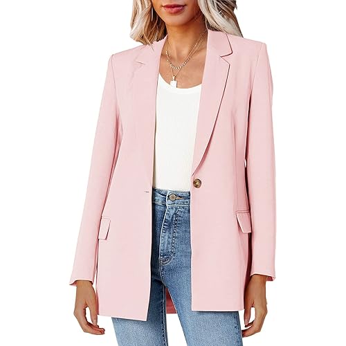Womens Oversized Casual Blazers Open Front Long Sleeve Work Office Jackets Blazer