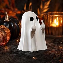 Halloween Ghost Figurine Ghost Decor Funny Ghost Statue Cute Ghost Figurine Ghost Statue Halloween Decoration for Gift Props Tabletop Home Decor New Year's Gifts