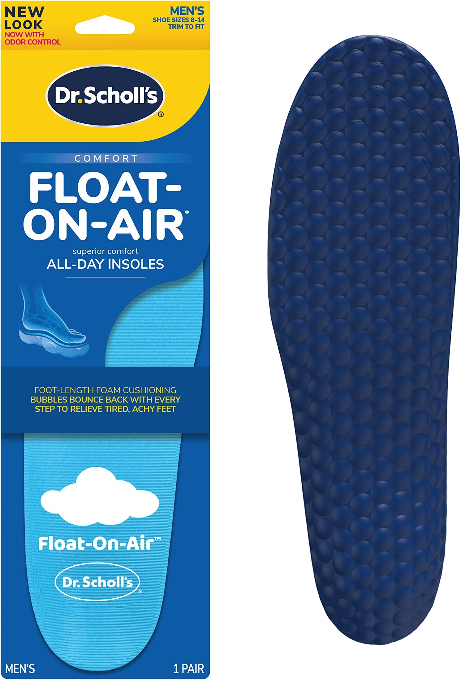 Float-On-Air Comfort Insoles, Men, 1 Pair, Full Length