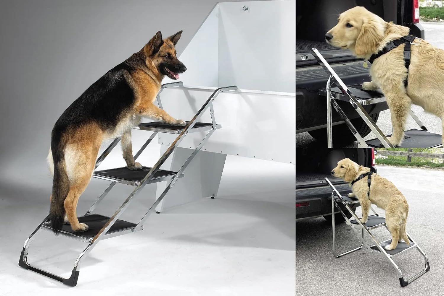 Ramps and Steps for Aging Dogs That Need Assistance - Pets with Limited Mobility (Pup Step Plus Stairs)