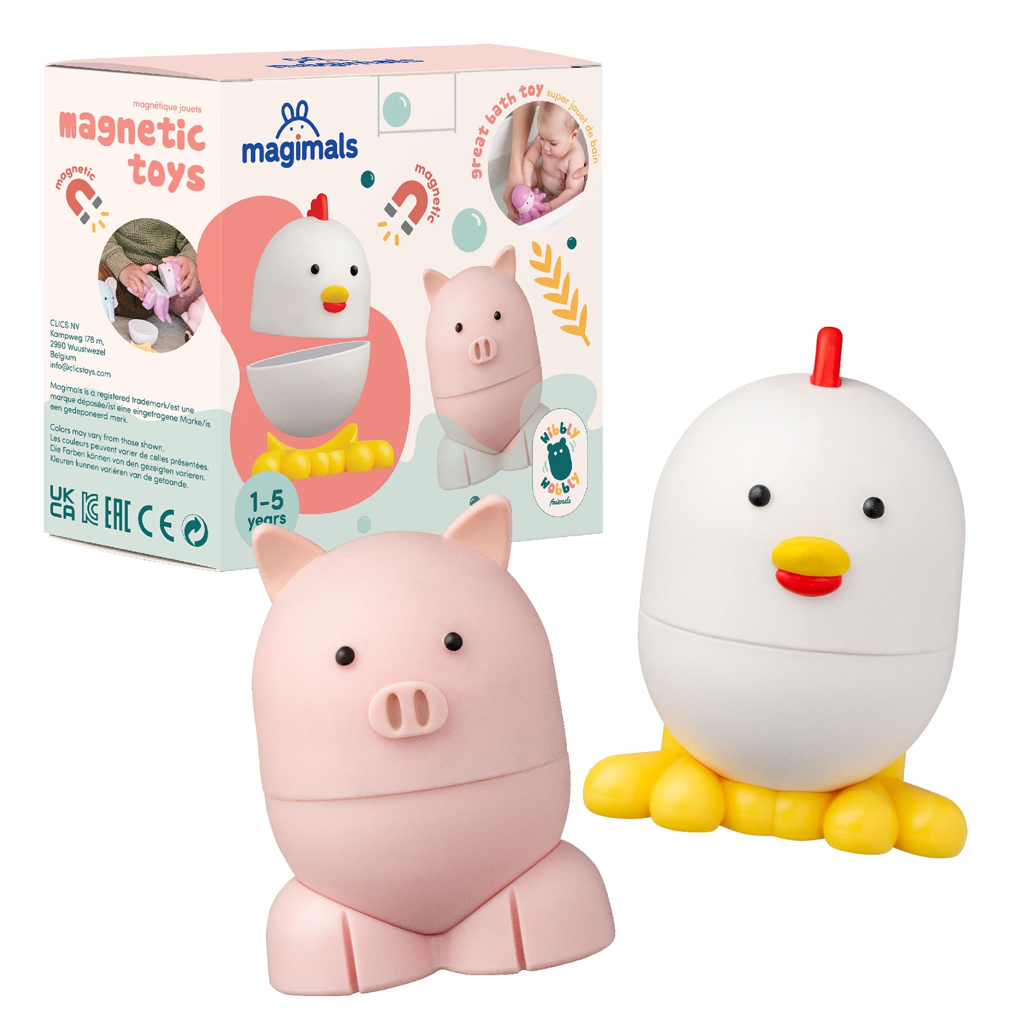 CLICS Farm Animals Magnetic Baby Toy - 1 Pack
