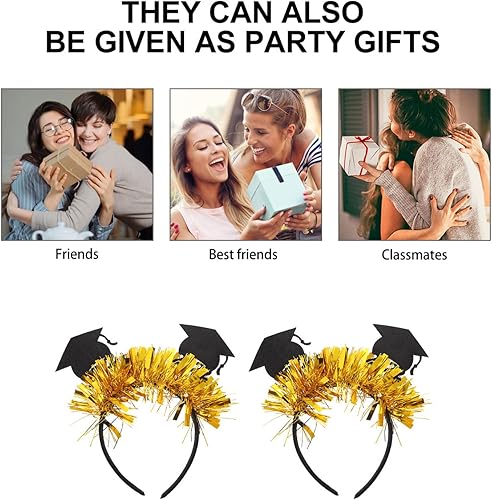 Miniatura 3 de PRETYZOOM 4 diademas para el pelo diseño de doctorado para graduación para fiestas de graduación 4