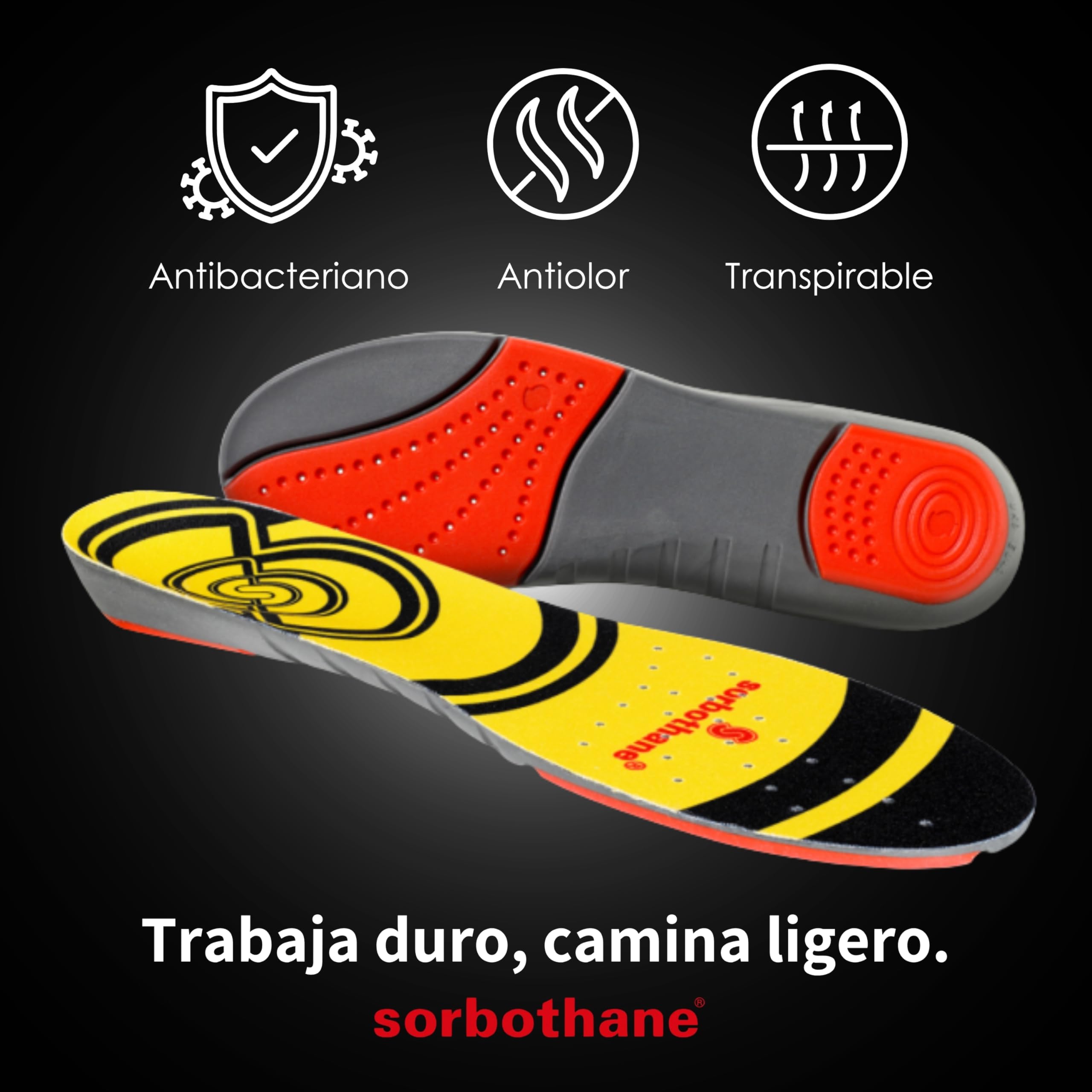 Sorbothane - Plantillas de doble freno, EU 41 (UK 7)